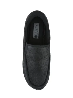 Pavers Noir - Chaussons extra larges en mousse à mémoire de forme Clearance