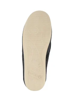 Pavers Noir - Chaussons extra larges en mousse à mémoire de forme Clearance