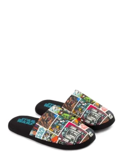Vanilla Underground - Chaussons Mr Men Mr Lazy Noir Discount