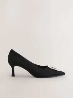 Next Noir - Chaussures à talons pointus Forever Comfort avec bijoux Outlet
