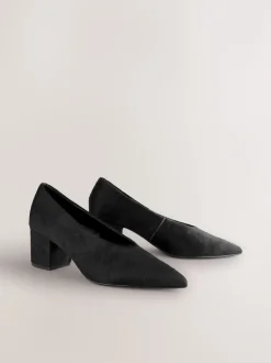 Next Noir - Chaussures à talons bas et bout pointu en cuir Hot