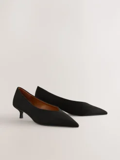 Next Noir - Chaussures à talons Kitten heel à bout pointu Outlet