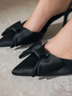 Next Noir - Chaussures à talons Forever Comfort® à bout pointu et bride arrière Clearance