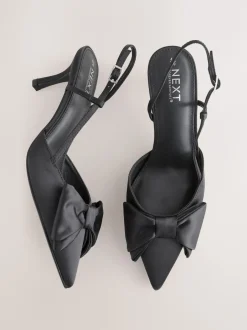 Next Noir - Chaussures à talons Forever Comfort® à bout pointu et bride arrière Clearance