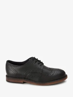 Next Noir - Chaussures Brogue à lacets en cuir Outlet