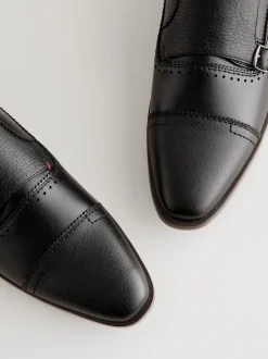 Next Noir - Chaussures casquette à double bout monk Sale