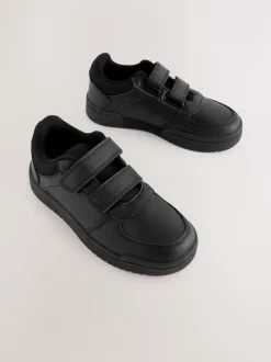 Next Noir - Chaussures d’école à 3 lanières à Fermeture par contact Best