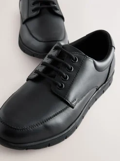 Next Noir - Chaussures d'école élégantes en cuir à lacets