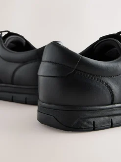 Next Noir - Chaussures d'école élégantes en cuir à lacets