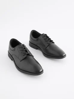 Next Noir - Chaussures Dentelle-up en cuir uni sur le devant Discount