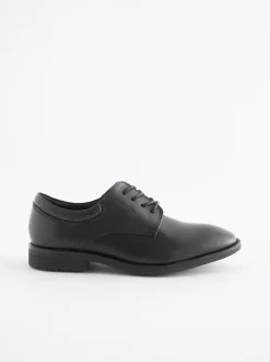 Next Noir - Chaussures Dentelle-up en cuir uni sur le devant Discount