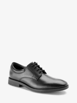 Next Noir - Chaussures Dentelle-up en cuir uni sur le devant Discount
