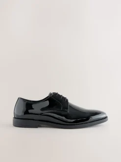 Next Noir - Chaussures derby en cuir verni Outlet