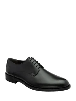 Frank Wright Noir - Chaussures derby à lacets en cuir Clearance