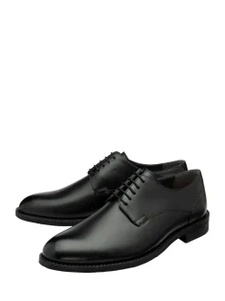 Frank Wright Noir - Chaussures derby à lacets en cuir Clearance