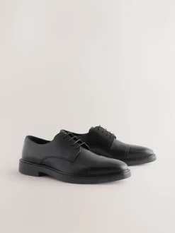 Next Noir - Chaussures en cuir à bout rapporté