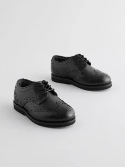 Next Noir - Chaussures élégantes en cuir style Brogue Online