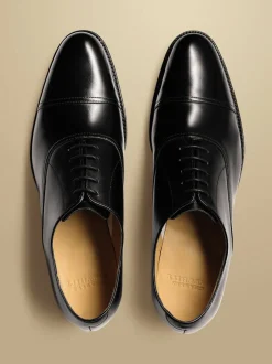 Charles Tyrwhitt Noir - Chaussures Oxford en cuir Online
