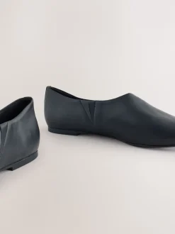 Next Noir - Chaussures plates Forever Comfort® montantes en cuir Online