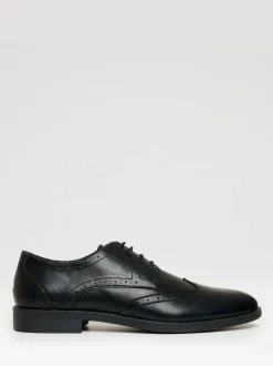 Threadbare Noir - Chaussures Richelieu imitation cuir Discount