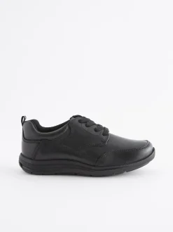 Next Noir - Chaussures School en cuir à lacets Discount