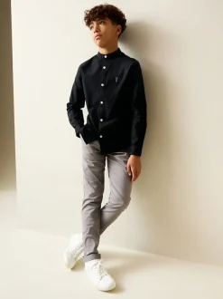 Next Noir - Chemise Oxford à manches longues et Col mao (3-16ans) Sale