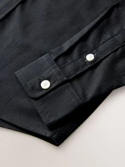 Next Noir - Chemise Oxford à manches longues et Col mao (3-16ans) Sale