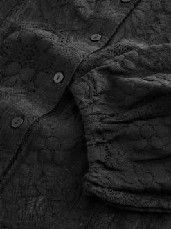 Next Noir - Chemisier à manches mi-longues en dentelle Sale