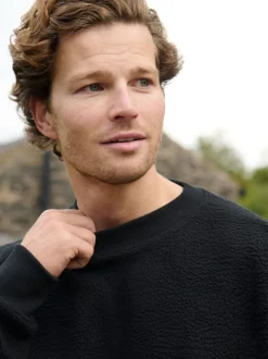 Threadbare Noir - Col ras du cou - Sweat-shirt Borg coupe décontractée Hot