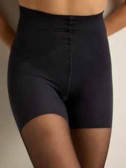 Next Noir - Collants Bum/Tum/Thigh Matt Shaping 10 Denier Hot
