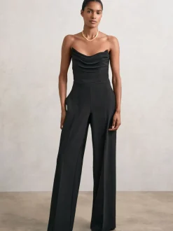 Reiss Noir - Combinaison ample structurée sans bretelles Ayla Outlet