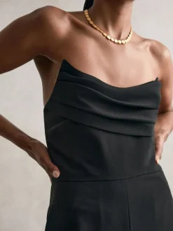 Reiss Noir - Combinaison ample structurée sans bretelles Ayla Outlet