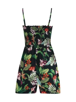 Pour Moi Noir - Combinaison de plage tissée avec corsage froncé sans bretelles Online