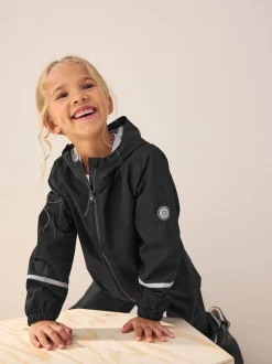 Next Noir - Combinaison imperméable zippée à capuche (12mois -10ans) Clearance