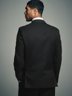 Next Noir - Coupe ajustée Flannel Costume Veste Online