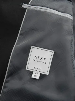 Next Noir - Coupe ajustée Flannel Costume Veste Online