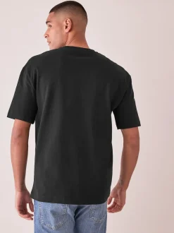 Next - Coupe ample - T-shirt épais Noir Sale