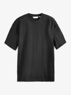 Next - Coupe ample - T-shirt épais Noir Sale