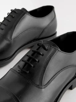 Next Noir - Coupe classique - Chaussures Oxford à bout en cuir Best