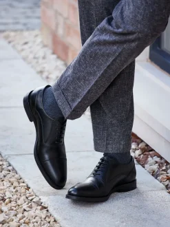 Next Noir - Coupe classique - Chaussures Oxford à bout en cuir Best