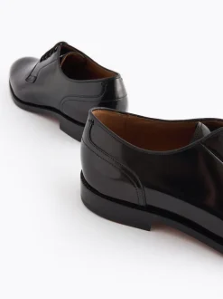Next Noir - Coupe classique - Signature Leather Sole Derby Chaussures Clearance