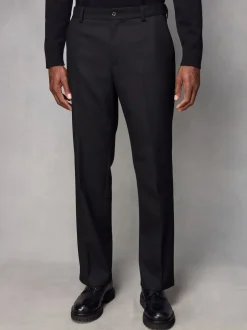 Next Noir - Coupe classique Pantalons élégants With Wool Best