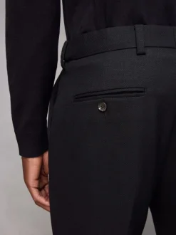 Next Noir - Coupe classique Pantalons élégants With Wool Best
