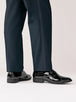 Next Noir - Coupe large - Brevet Oxford Chaussures Casquette à bouts ronds Sale