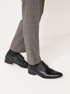 Next Noir - Coupe large - Chaussures Derby à lacets Discount