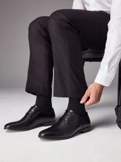 Next Noir - Coupe large - Derbys en cuir classiques New