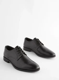 Next Noir - Coupe large - Derbys en cuir classiques New