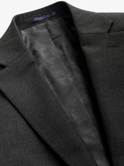 Next Noir - Coupe sur mesure - Veste de costume texturée en laine Blend Hot