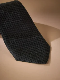 Next Noir - Cravate Signature en soie texturée Best