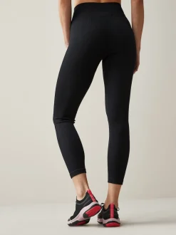 Next - Côtelé sans couture Taille haute Leggings Noir Clearance